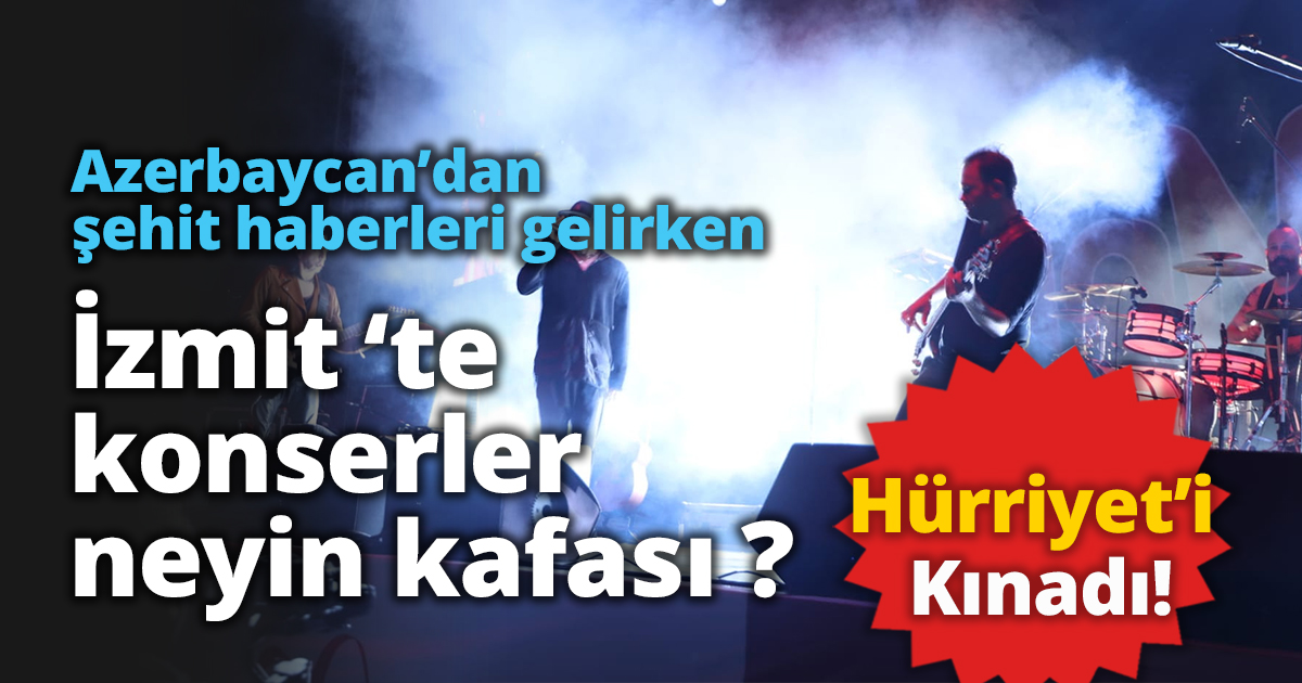 Azerbaycan’dan şehit haberleri gelirken! İzmit ‘te konserler neyin kafası ?