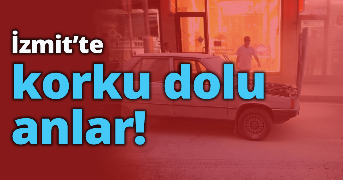 İzmit’te yürekleri ağza getiren araç yangını!