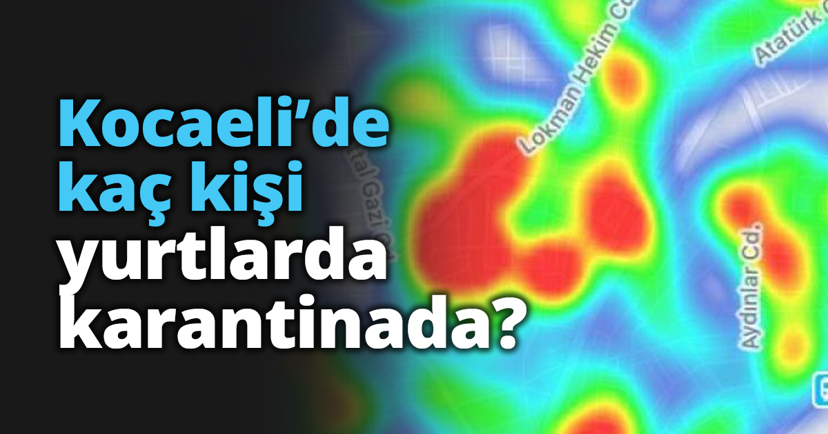 Kocaeli’de kaç kişi yurtlarda karantinada?