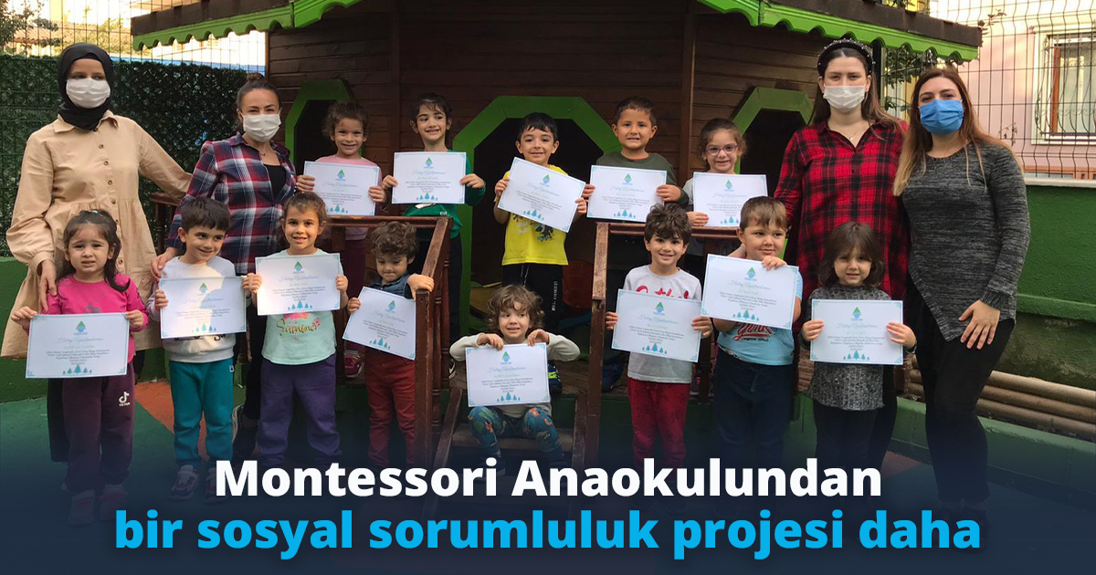 Montessori Anaokulundan bir sosyal sorumluluk projesi daha;