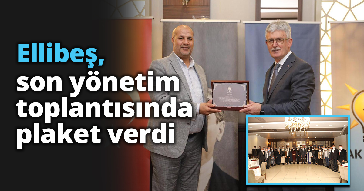 Ellibeş, son yönetim  toplantısında plaket verdi