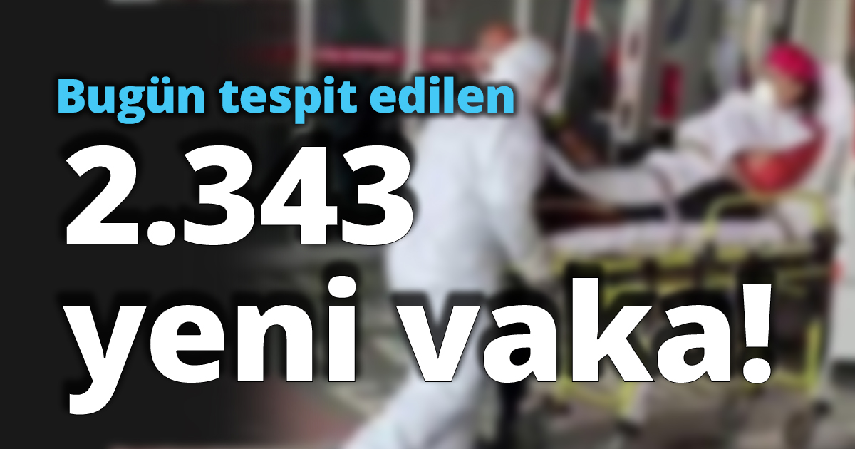 BU GÜN TESPİT EDİLEN 2.343 YENİ VAKA!