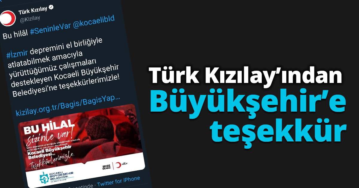 Türk Kızılay’ından Büyükşehir’e teşekkür   