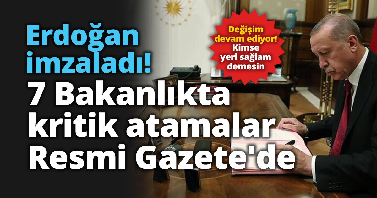 Cumhurbaşkanı Erdoğan imzaladı! 