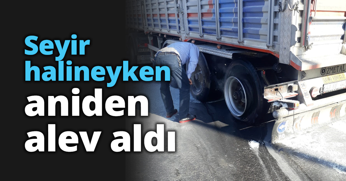 Seyir halineyken aniden alev aldı