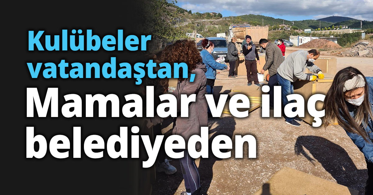 Kulübeler vatandaştan, Mamalar ve ilaç belediyeden.