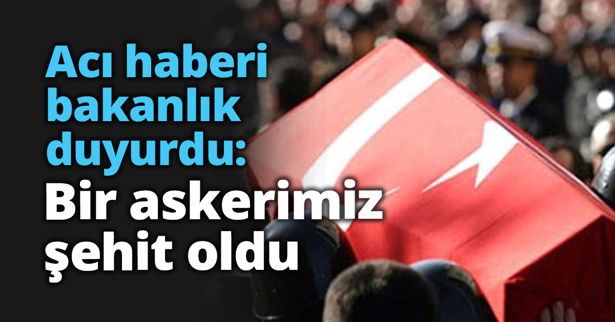 Acı haberi bakanlık duyurdu: Bir askerimiz şehit oldu