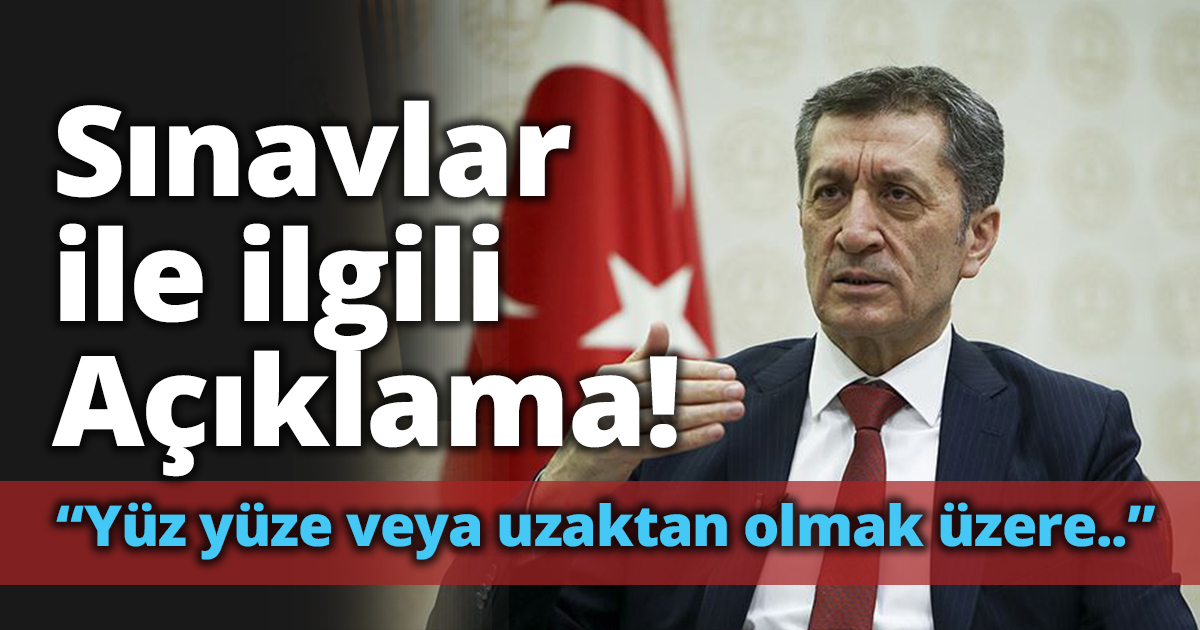 MEB ‘ten sınavlar ile ilgili Açıklama! 