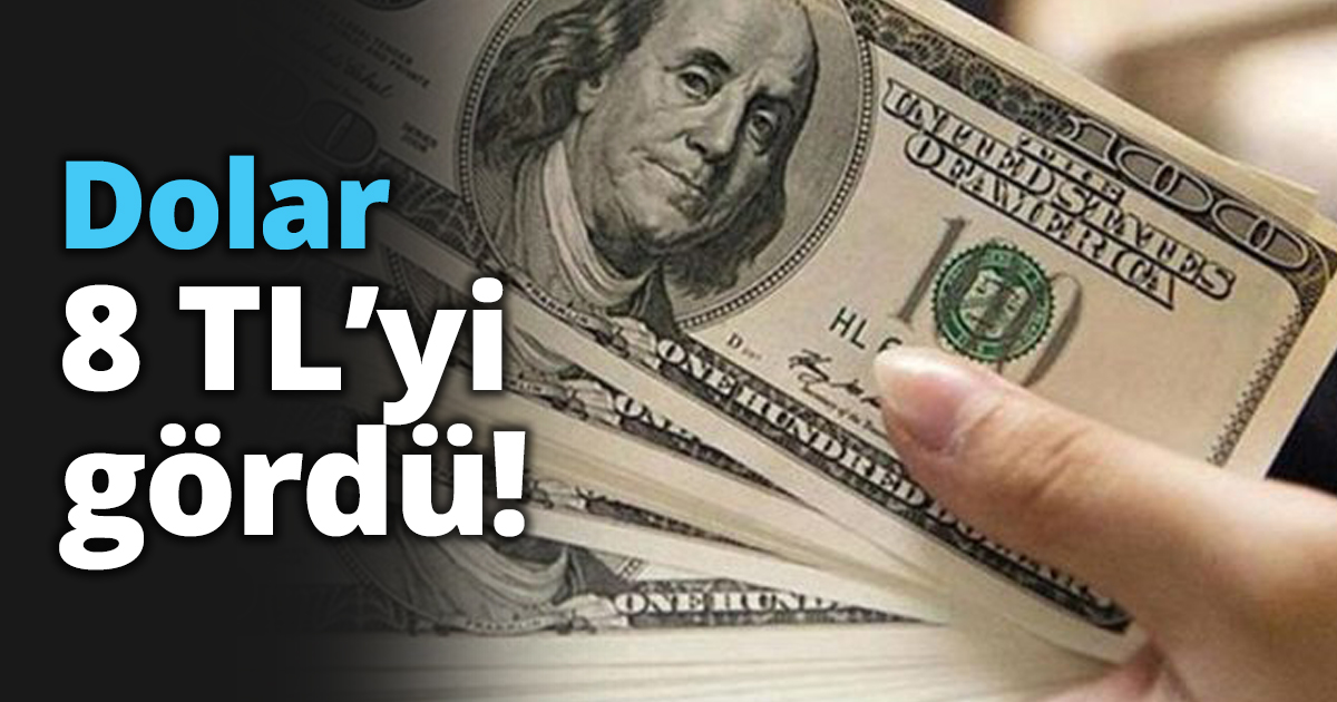 Dolar yine 8 TL’yi gördü!