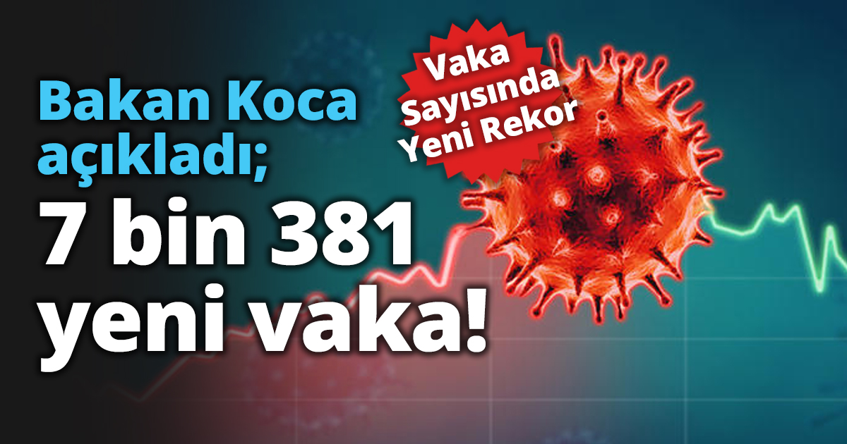 Bakan Koca açıkladı; 7 bin 381 yeni vaka!