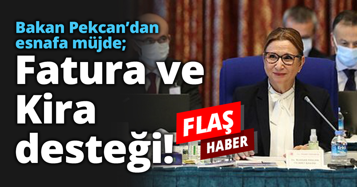 Bakan Pekcan’dan müjde; Fatura ve Kira desteği!