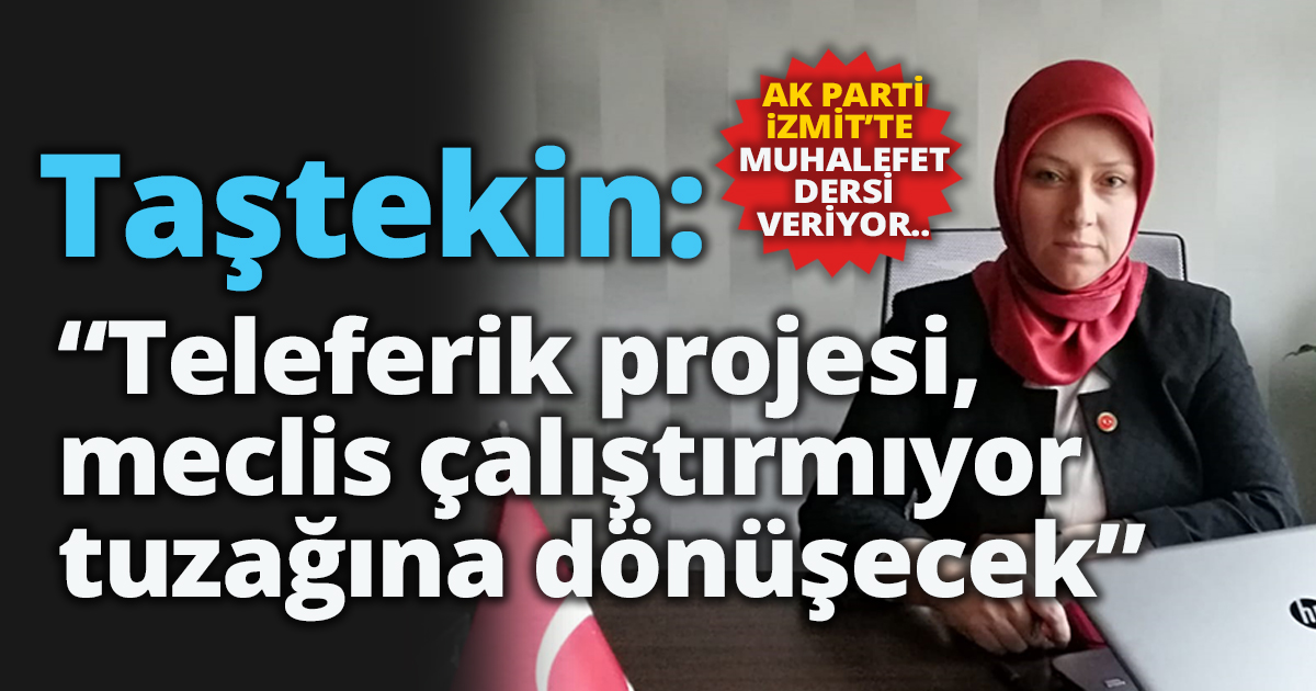 Taştekin: “Teleferik projesi, meclis çalıştırmıyor tuzağına dönüşecek”