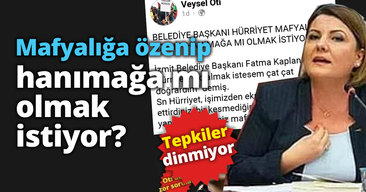 Mafyalığa özenip hanımağa mı olmak istiyor?