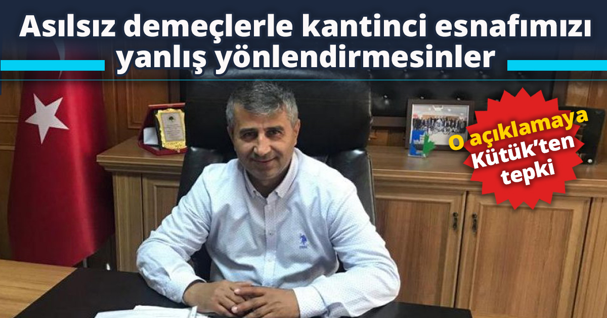 Asılsız demeçlerle kantinci esnafımızı yanlış yönlendirmesinler