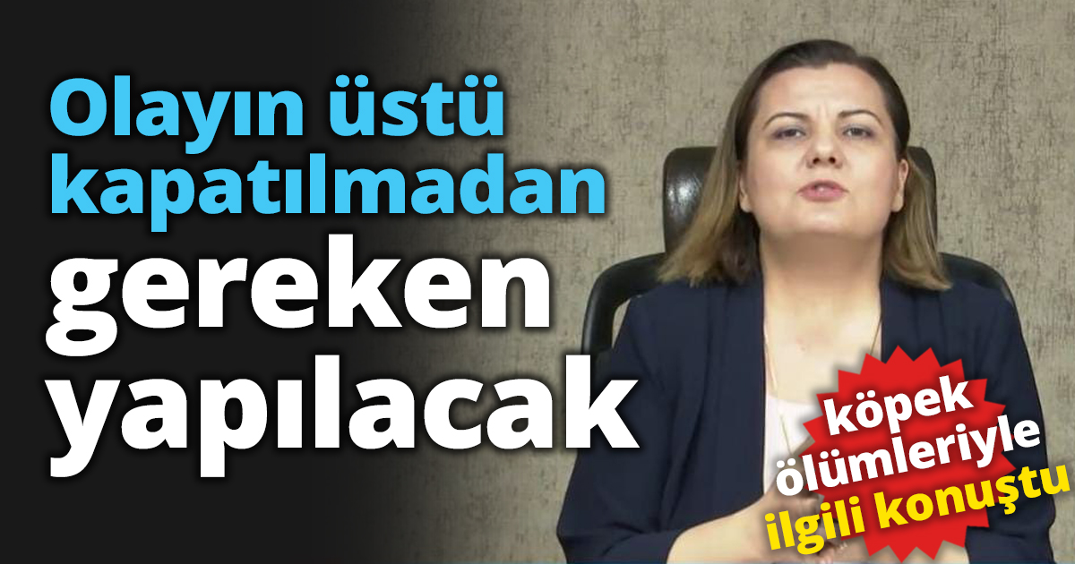 Olayın üstü kapatılmadan gereken yapılacak