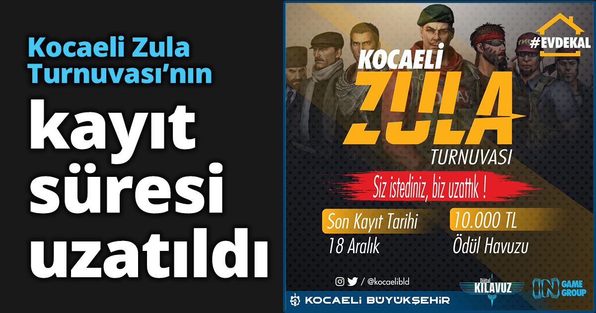 Kocaeli Zula Turnuvası’nın kayıt süresi uzatıldı