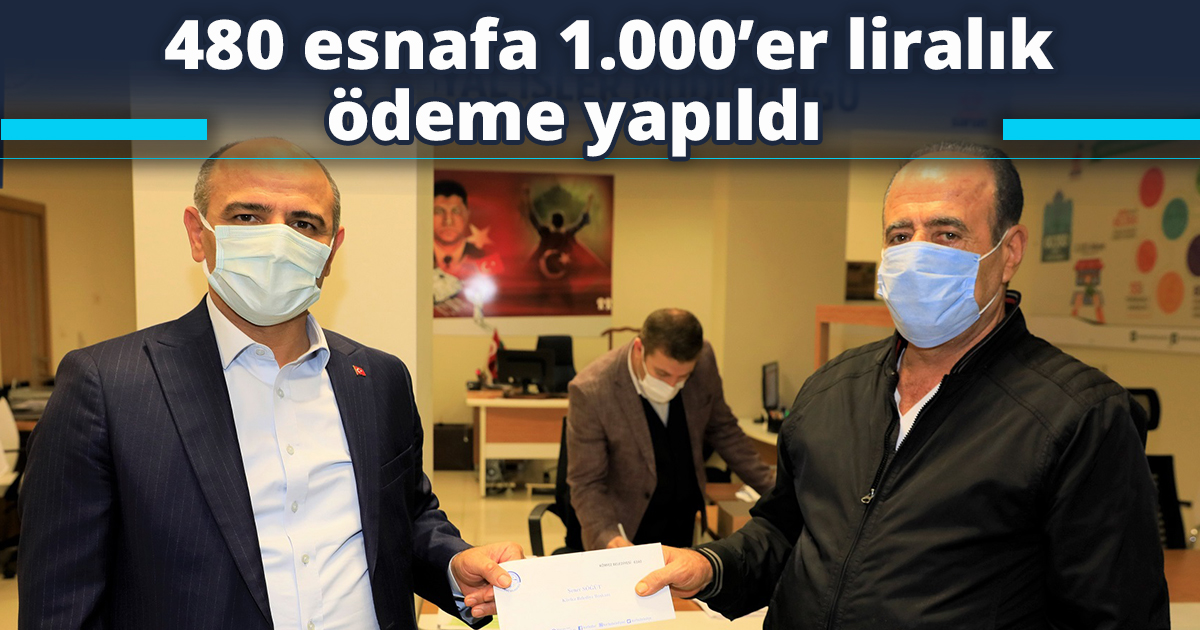 480 esnafa 1.000’er liralık ödeme