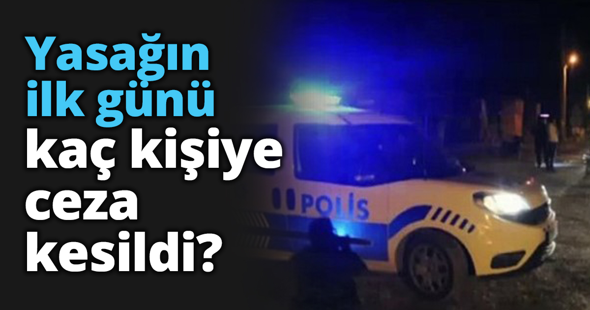 Yasağın ilk günü bakın kaç kişiye ceza kesildi?