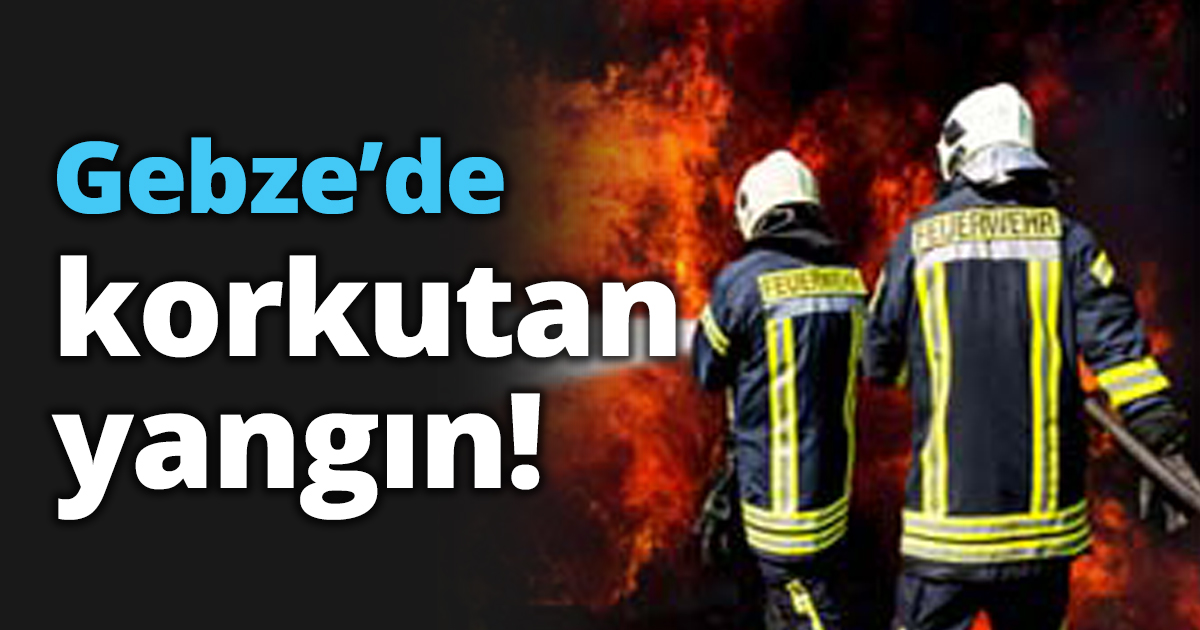 Gebze’de gece gece korkutan yangın!