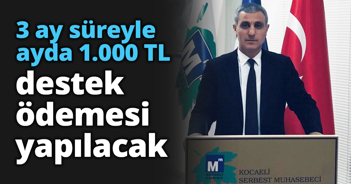 3 ay süreyle ayda 1.000 TL destek ödemesi yapılacak