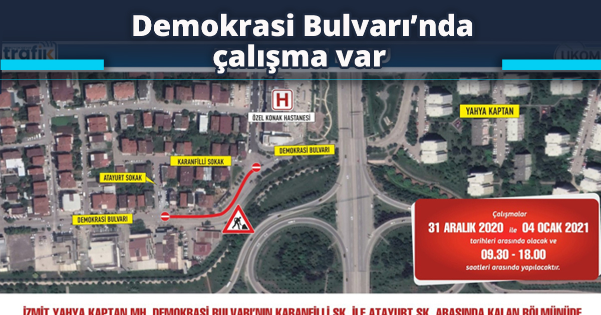 Demokrasi Bulvarı’nda çalışma var