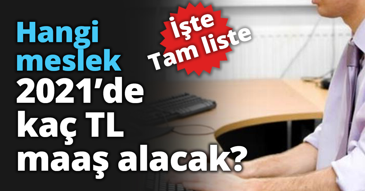 Hangi meslek kaç TL maaş alacak?