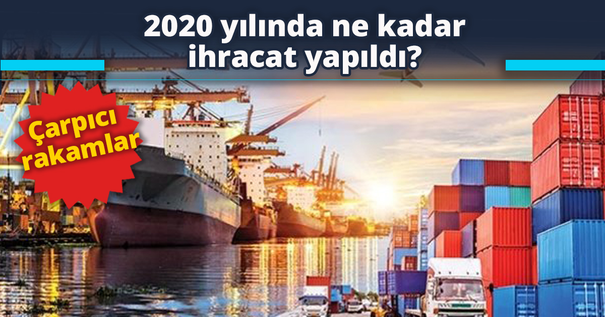 2020 yılında ne kadar ihracat yapıldı?