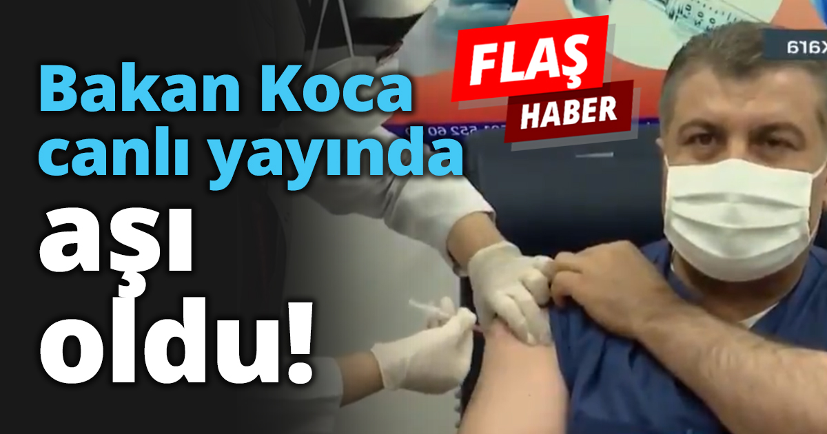 Bakan Koca canlı yayında aşı oldu!