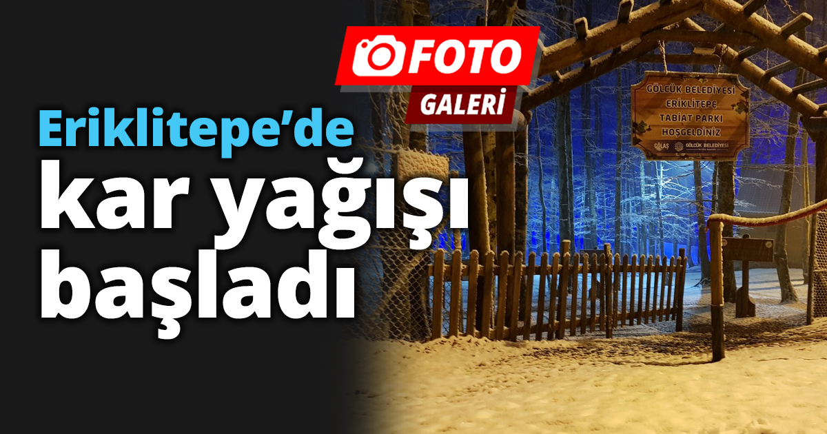 Eriklitepe’de kar yağışı başladı