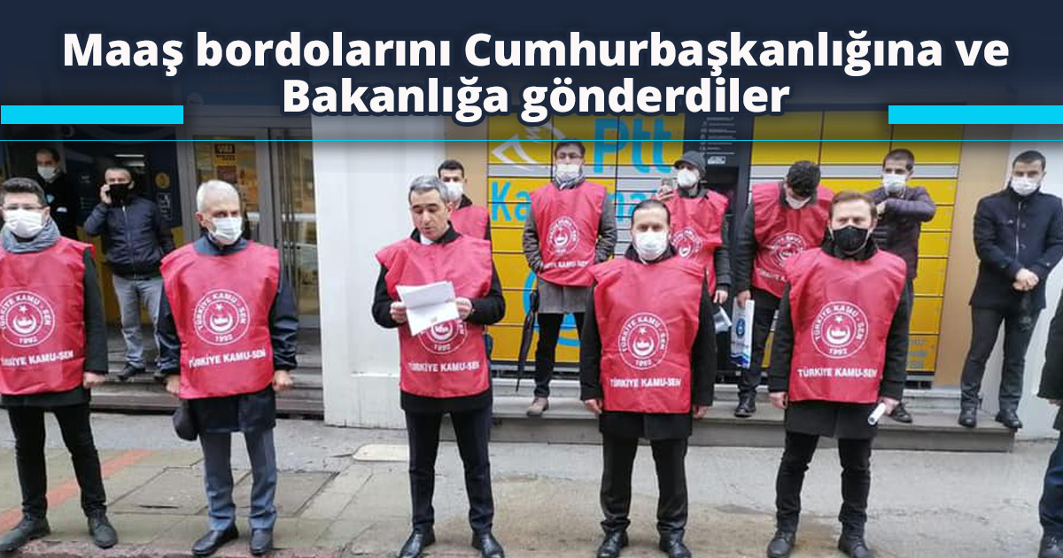 Maaş bordolarını Cumhurbaşkanlığına ve Bakanlığa gönderdiler