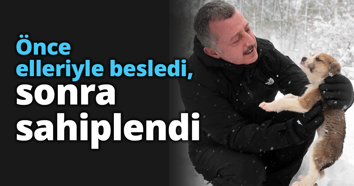 Önce elleriyle besledi, sonra sahiplendi