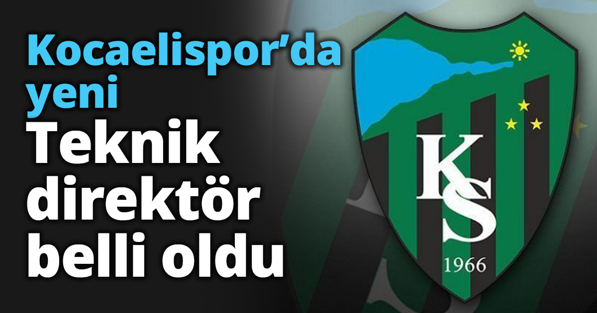Yeni Teknik direktör belli oldu