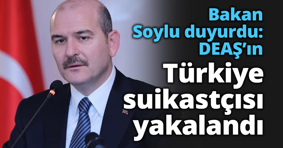 Bakan Soylu duyurdu: DEAŞ’ın Türkiye suikastçısı yakalandı