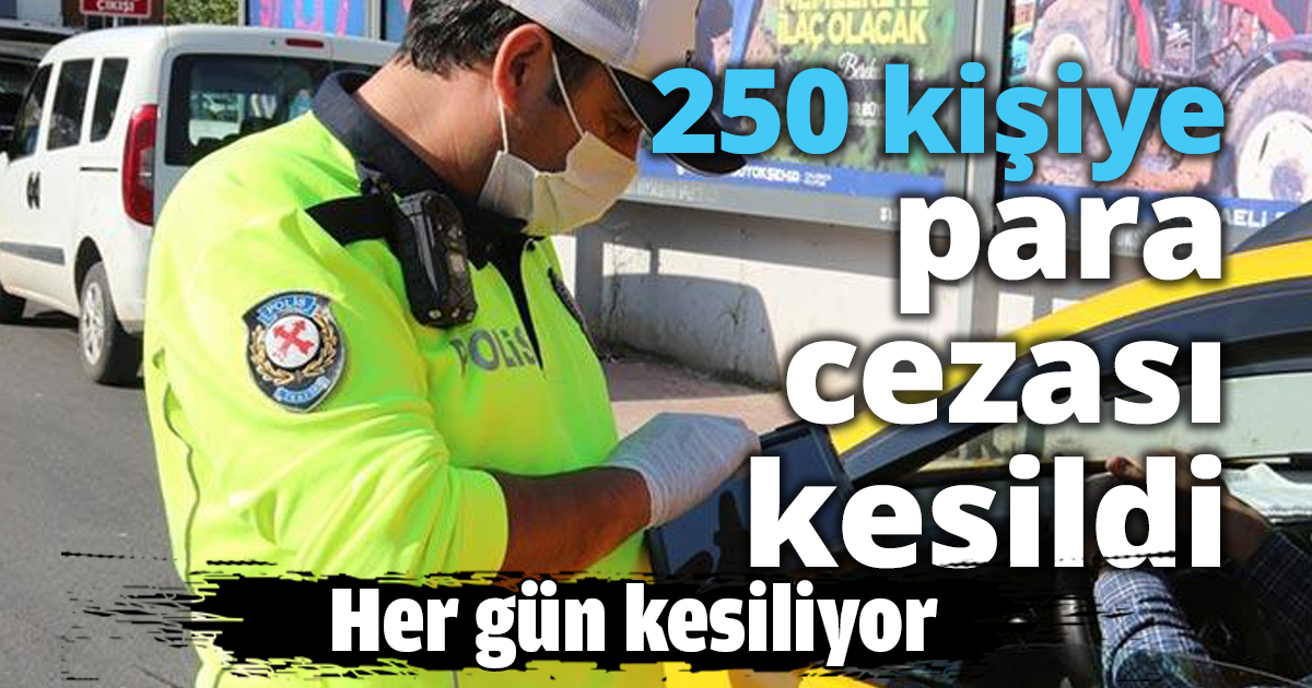 250 kişiye para cezası kesildi