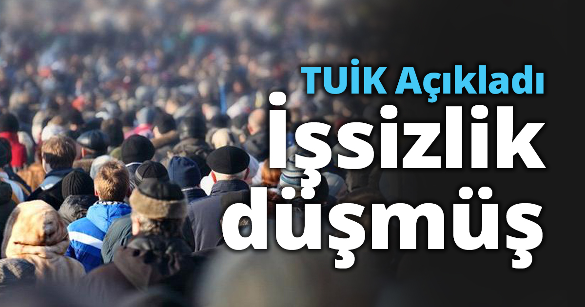 TUİK Açıkladı İşsizlik düşmüş