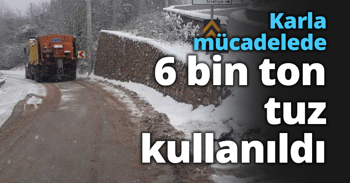 Karla mücadelede 6 bin ton tuz kullanıldı