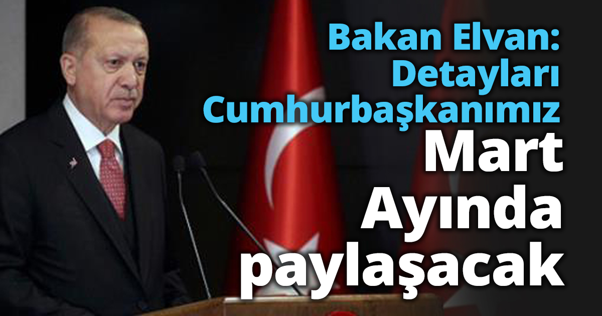 Elvan: Detayları Cumhurbaşkanımız Mart Ayında paylaşacak