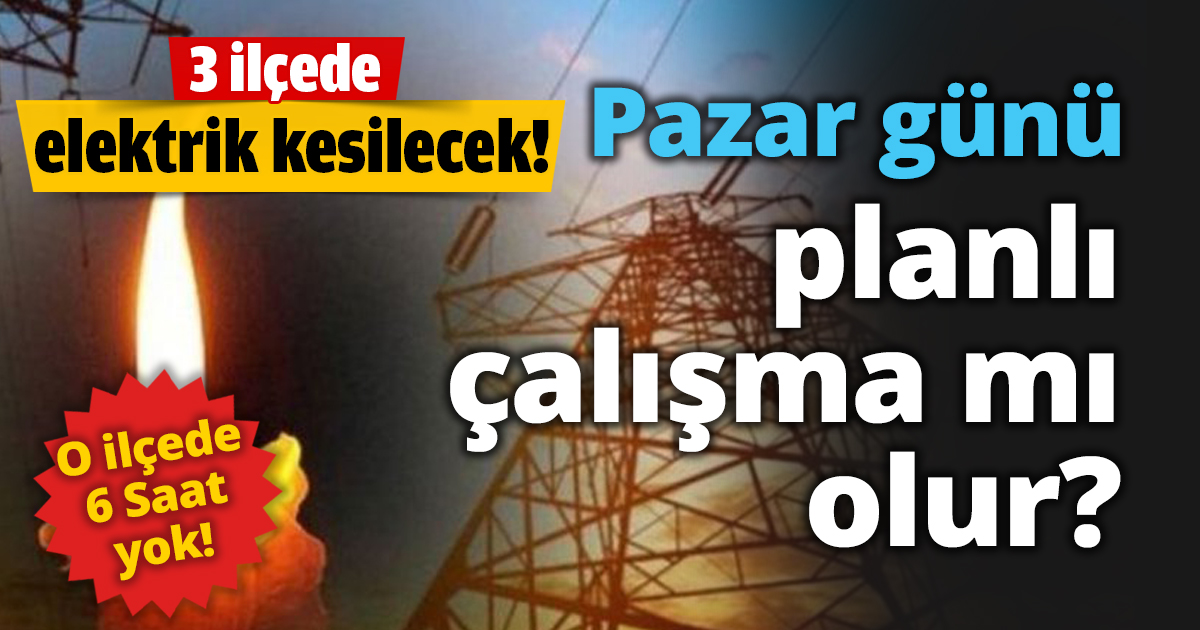 Pazar günü planlı çalışma mı olur?
