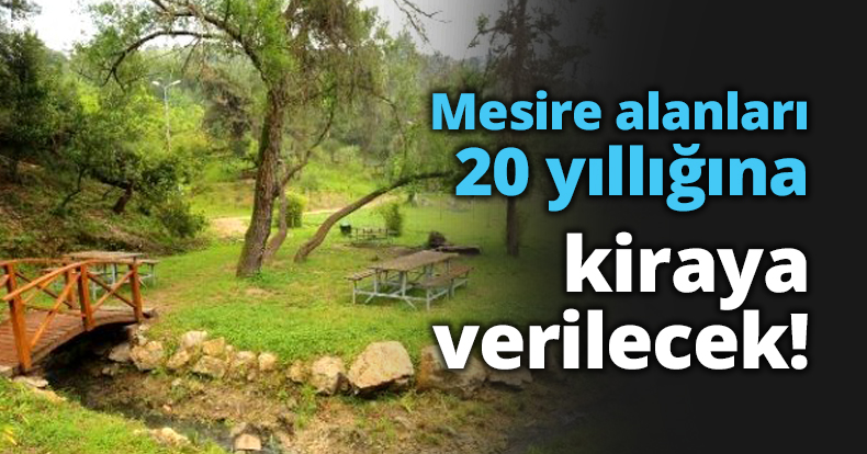 Mesire alanları 20 yıllığına kiraya verilecek!