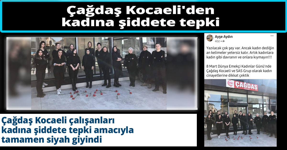 Çağdaş Kocaeli'den kadına şiddete tepki