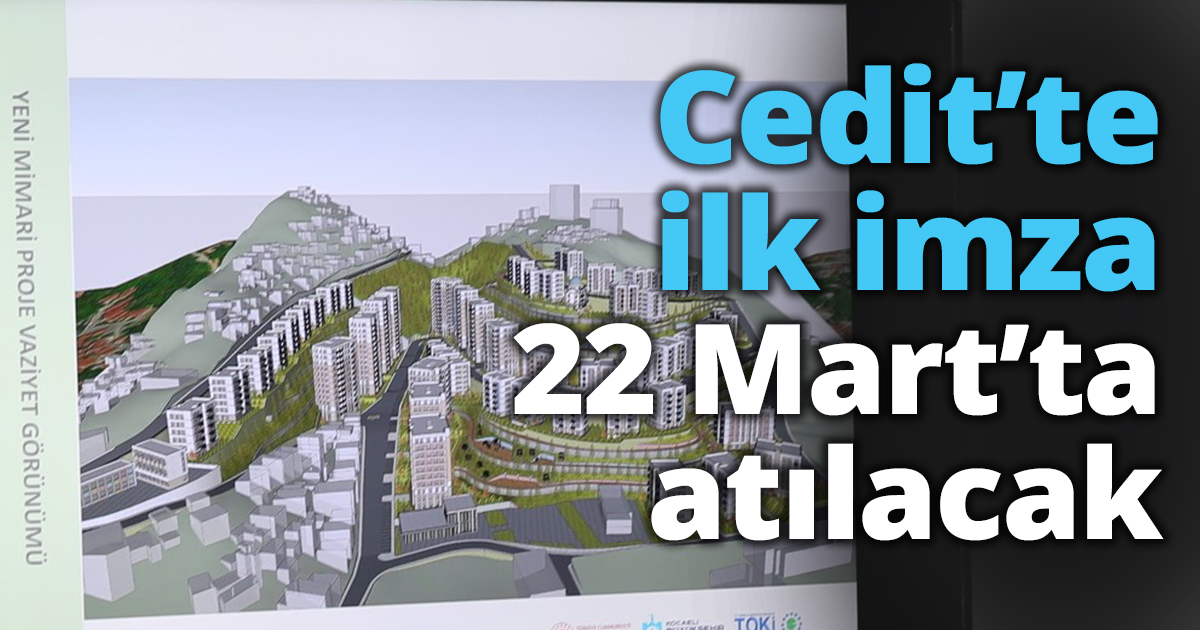 Cedit’te ilk imza 22 Mart’ta atılacak