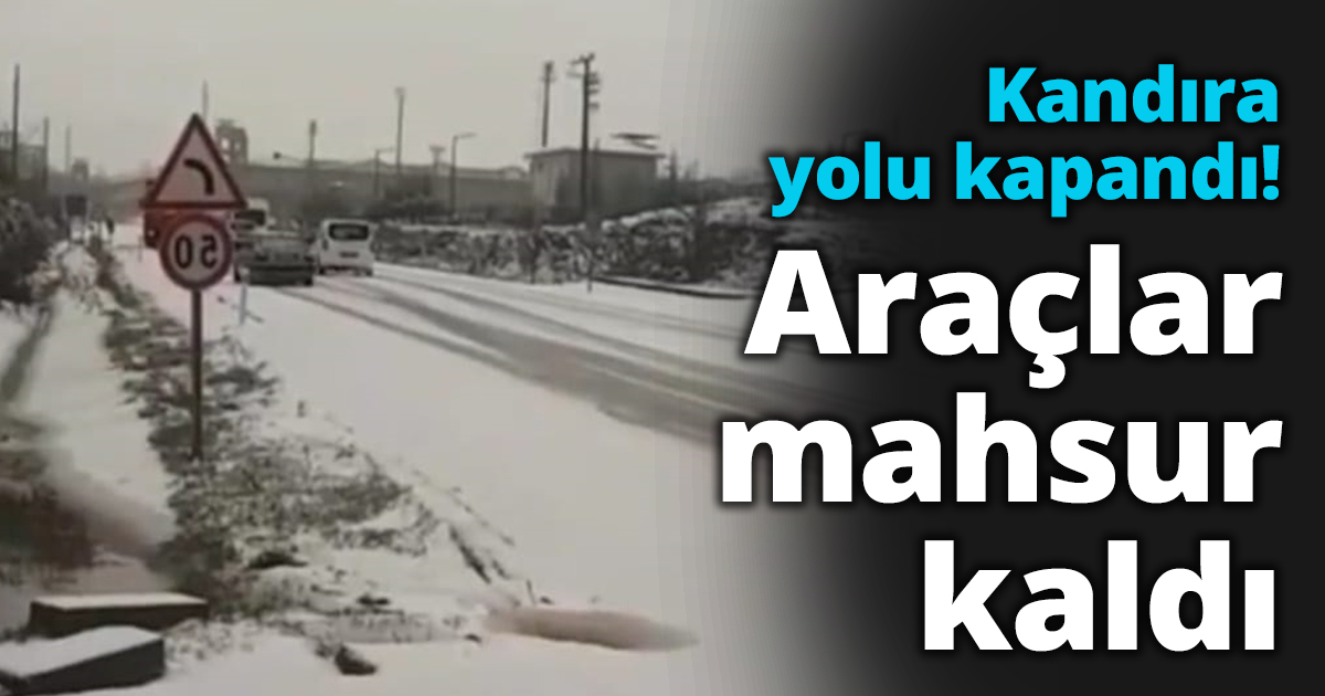 Yoğun kar yağışı nedeni ile Kandıra yolu kapandı