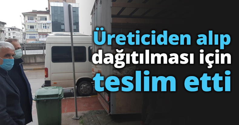 Üreticiden alıp dağıtılması için teslim etti