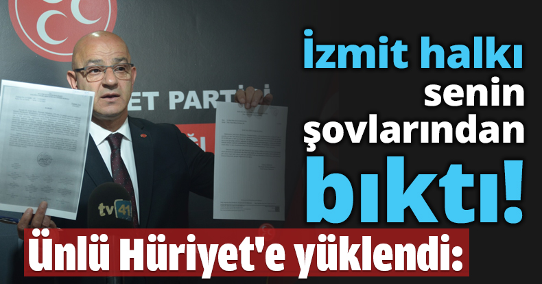 İzmit halkı senin şovlarından bıktı!