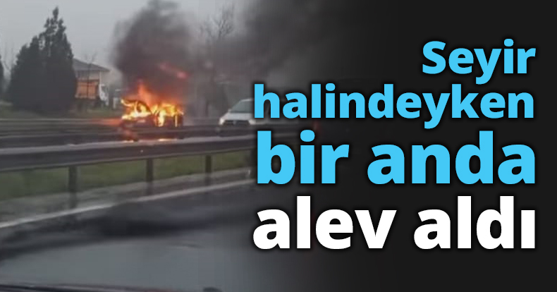 Seyir halindeyken bir anda alev aldı