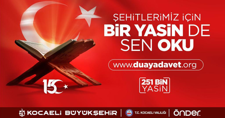 Şehitlerimiz için ‘’Bir Yasin de Sen Oku’’