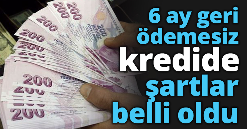 6 ay geri ödemesiz kredide şartlar belli oldu