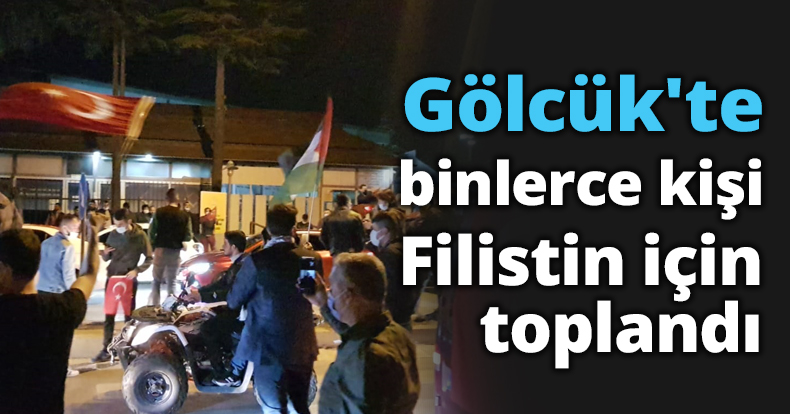 Gölcük'te binlerce kişi Filistin için toplandı
