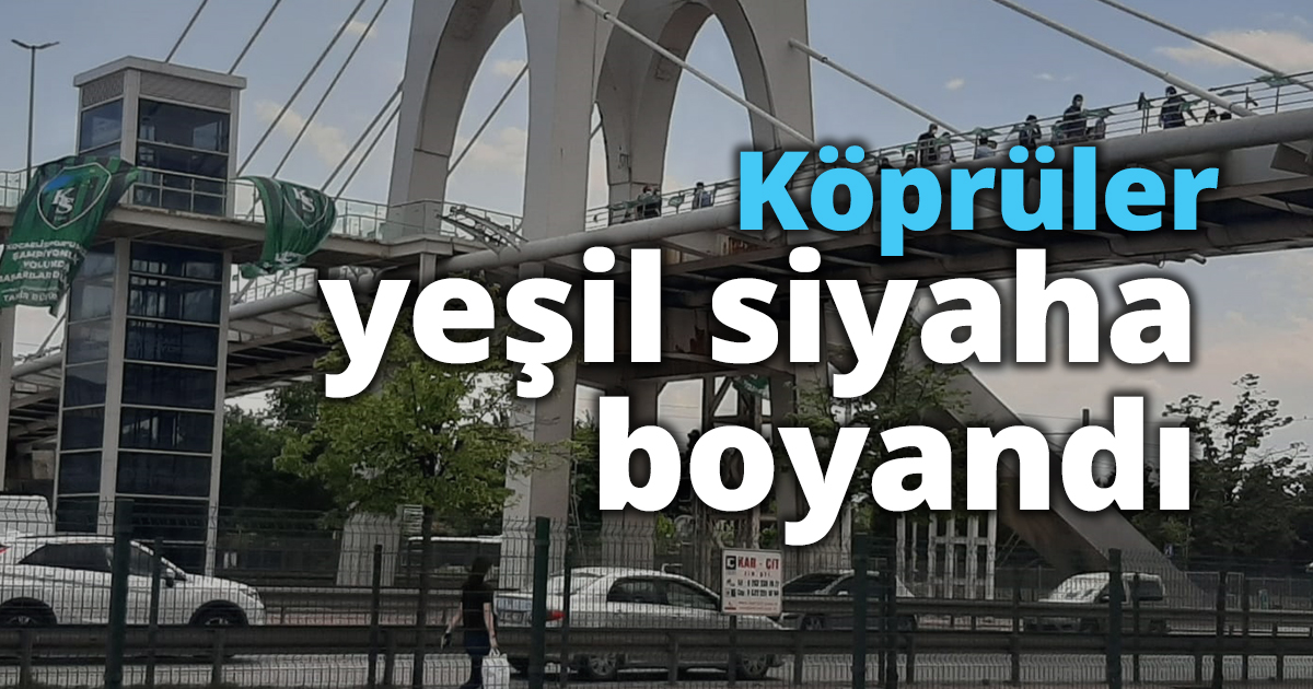 Köprüler yeşil siyaha boyandı