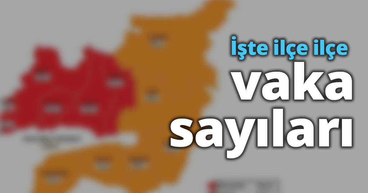 İşte ilçe ilçe vaka sayıları